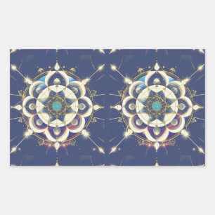 Golden Star Alignment – A Sacred Geometry Universe Rectangular Sticker