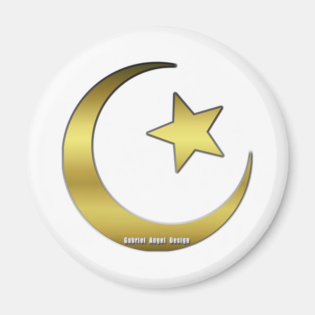 Golden Star and Crescent Magnet (Front)