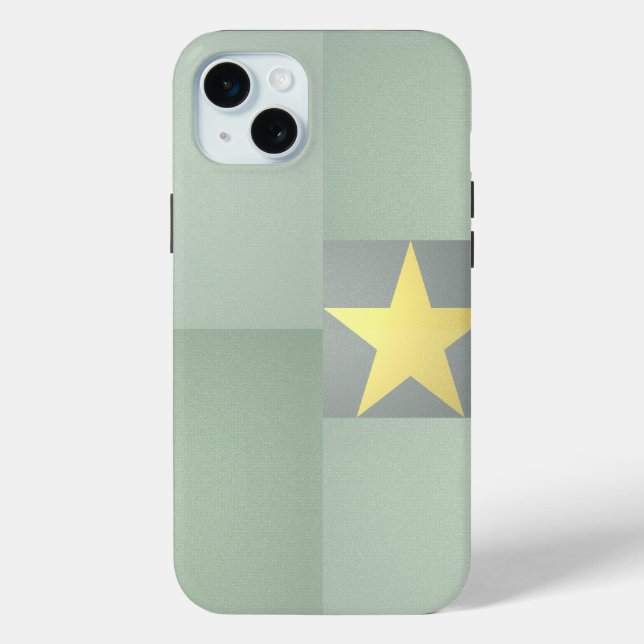 Golden Star Excellence Elegant Textured Sage Green Case-Mate iPhone Case (Back)