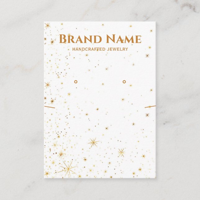 Golden Star Galaxy Jewellery Display Business Card (Front)
