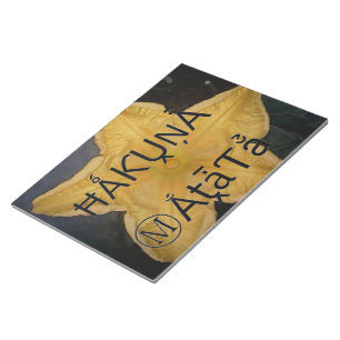 Golden Star Hakuna Matata Art Print Notepad