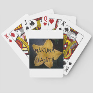 Golden Star Hakuna Matata Art Print Playing Cards