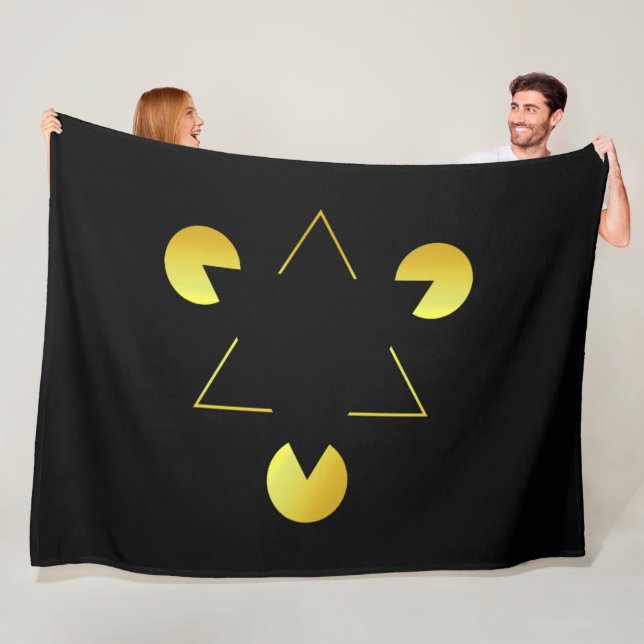 Golden Star illusion  Fleece Blanket (In Situ)