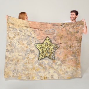 Golden Star in the Rocks FLEECE BLANKET