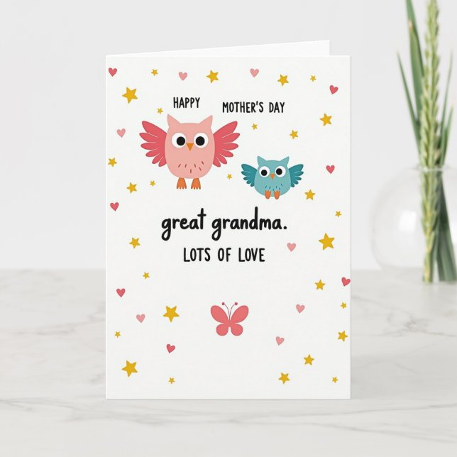 Golden Star Lovebird Scene Card (Front)