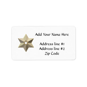 Golden Star of David Label