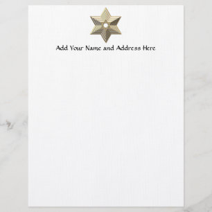 Golden Star of David Letterhead