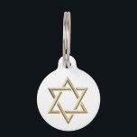 Golden Star of David Pet Tag<br><div class="desc">Golden Star of David

Feel free to add your own words and/or pictures to this item via Zazzle's great customisation tools.  This design also available on dozens of other products. Thanks for stopping by! God bless!</div>