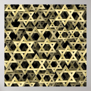 Golden Star Of David Poster