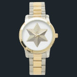 Golden Star of David Watch<br><div class="desc">Golden Star of David

Feel free to add your own words and/or pictures to this item via Zazzle's great customisation tools.  This design also available on dozens of other products. Thanks for stopping by! God bless!</div>