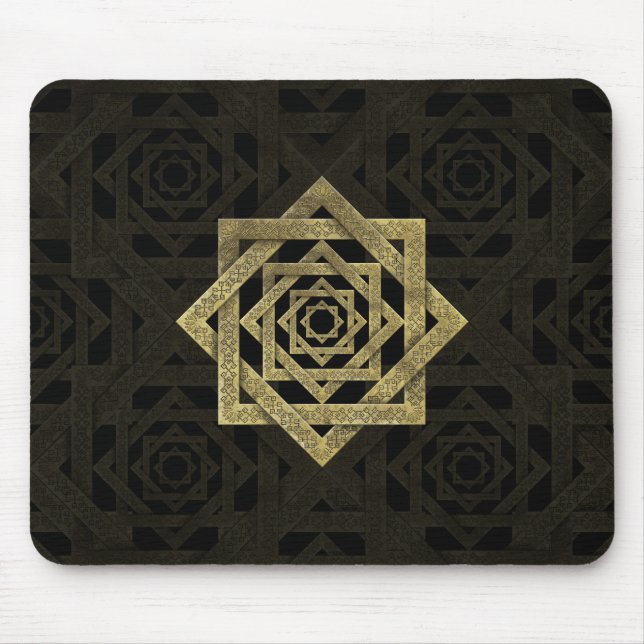 Golden Star of Lakshmi - Ashthalakshmi Mouse Pad (Front)