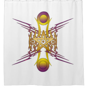 Golden Star Shower Curtain