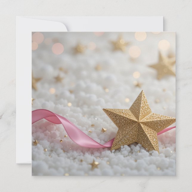 golden star thank you card (Front)