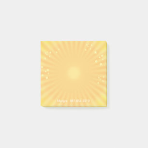 Golden Starburst with (or without) your Name/Phone Post-it Notes
