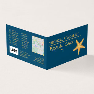 Golden Starfish, Beautician, Loyalty Card, Business Card