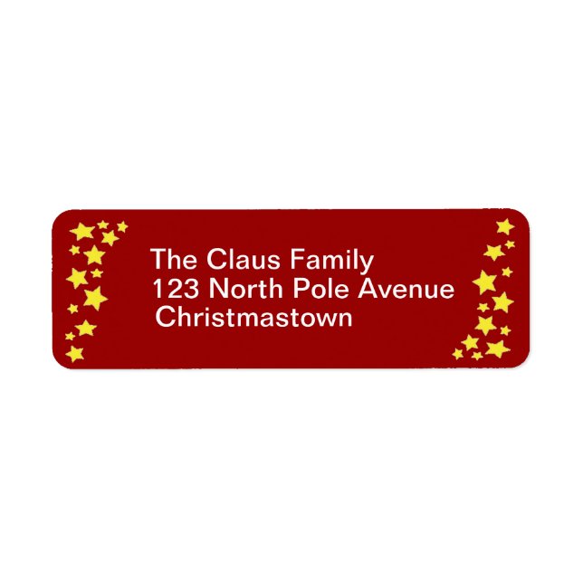 Golden Stars Address Labels (Front)
