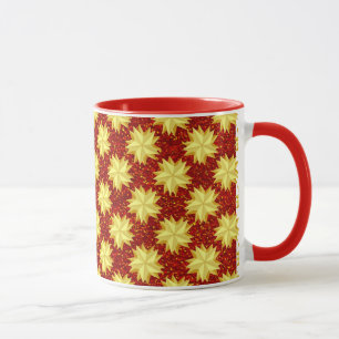 Golden Stars and Red Glitters Mug