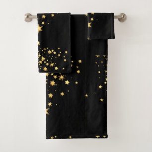 Golden Stars Bath Towel Set
