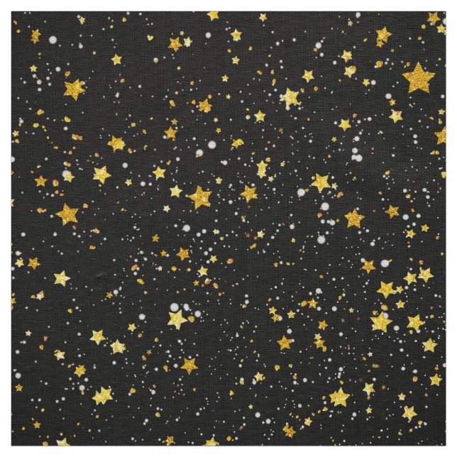 Golden Stars Fabric (Swatch)