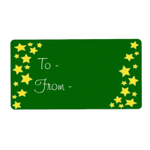 Golden Stars Gift Labels