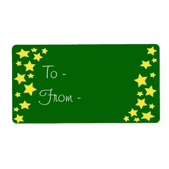 Golden Stars Gift Labels (Front)