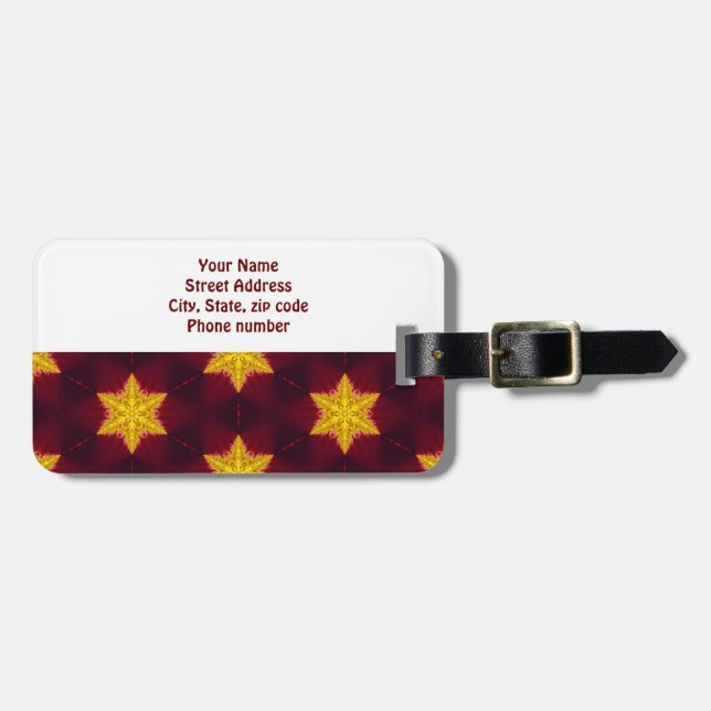 Golden Stars Luggage Tag (Front Horizontal)