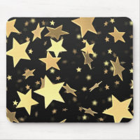 Golden Stars Mouse Pad