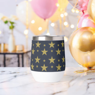 Golden Stars on Navy Blue – Elegant and Timeless