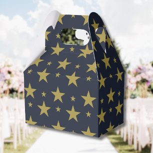 Golden Stars on Navy Blue – Elegant and Timeless Favour Box