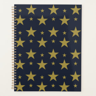 Golden Stars on Navy Blue – Elegant and Timeless Planner