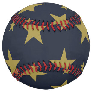 Golden Stars on Navy Blue – Elegant and Timeless Softball