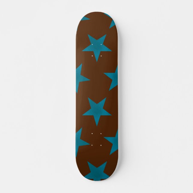 Golden Stars Pattern 16 Skateboard (Front)
