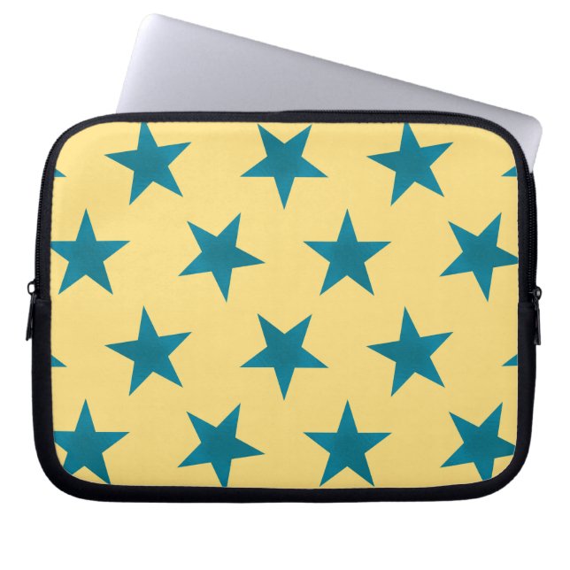 Golden Stars Pattern 18 Laptop Sleeve (Front)
