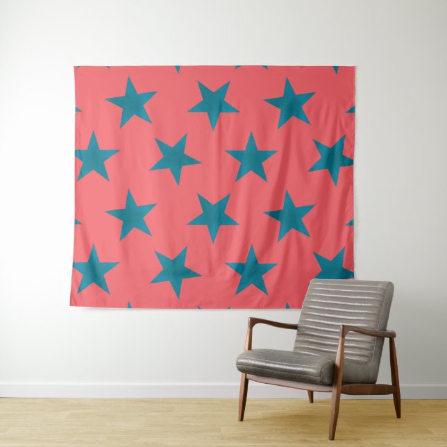 Golden Stars Pattern 19 Tapestry (In Situ (Horizontal))