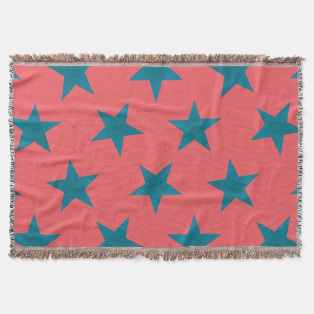 Golden Stars Pattern 19 Throw Blanket (Front)