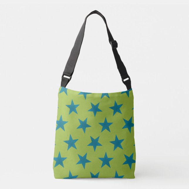 Golden Stars Pattern 20 Crossbody Bag (Front)