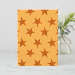 Golden Stars Pattern 2 Thank You Card