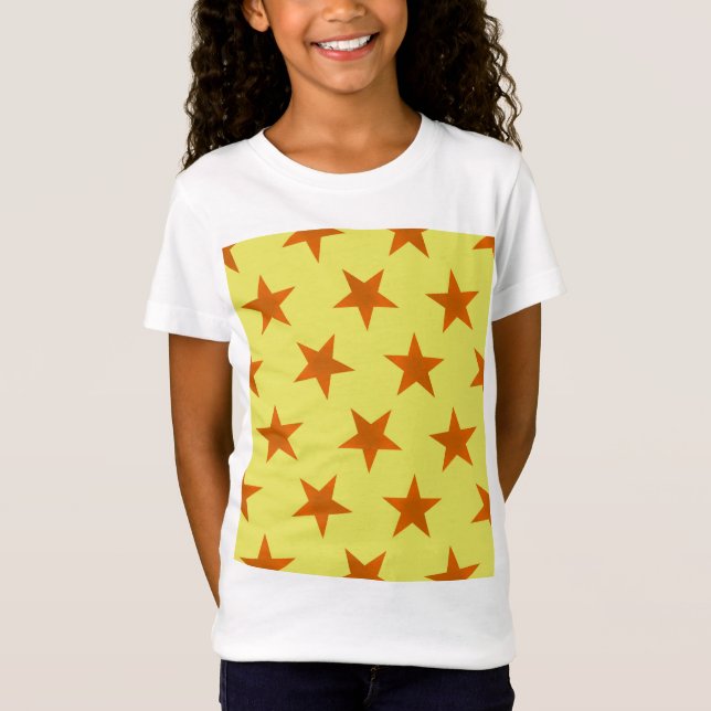 Golden Stars Pattern 4 T-Shirt (Front)