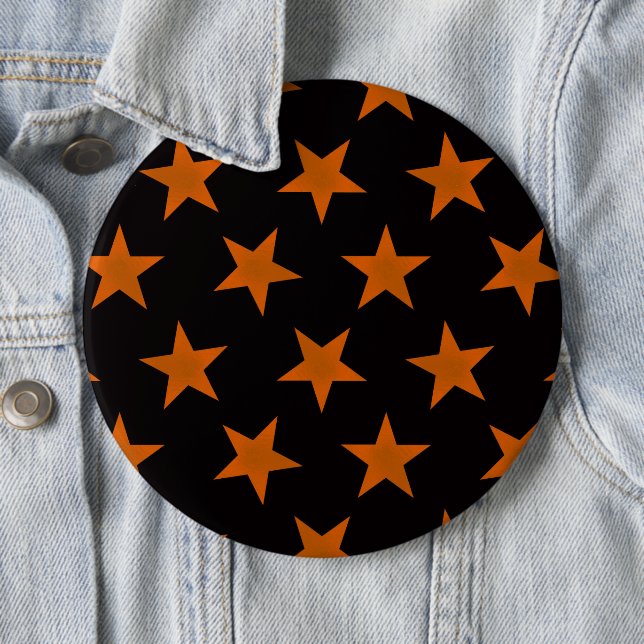 Golden Stars Pattern 5 6 Cm Round Badge (In Situ)