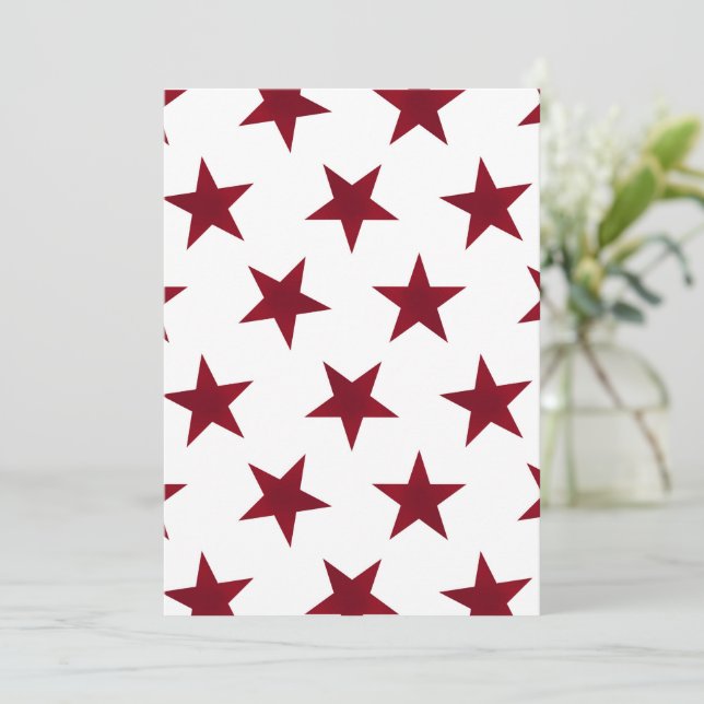 Golden Stars Pattern 7 Card (Standing Front)