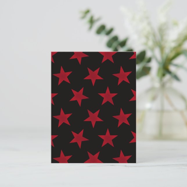 Golden Stars Pattern 8 Postcard (Standing Front)