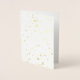 Golden Stars Pattern Foil Card