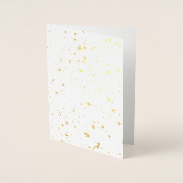 Golden Stars Pattern Foil Card (Front)