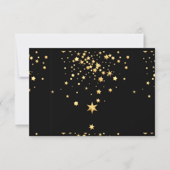 Golden Stars RSVP Card (Front)