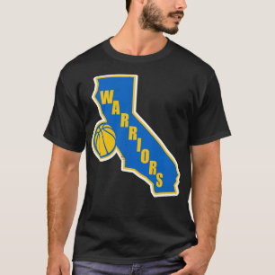Golden State Outline Basketball Fan Design T-Shirt