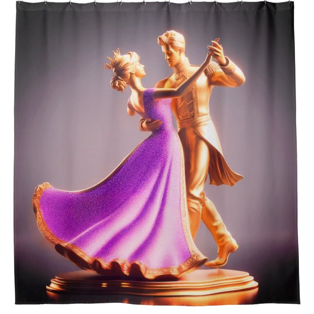 Golden Statues  Shower Curtain (Front)