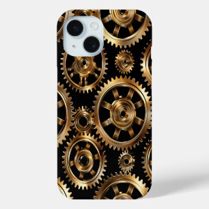 Golden Steampunk Gears Phone Case