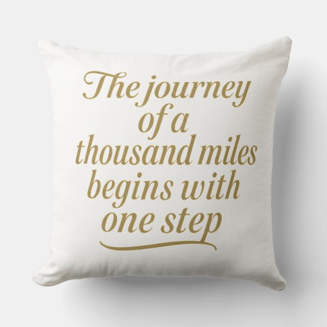 Golden Step Forward   Cushion (Front)