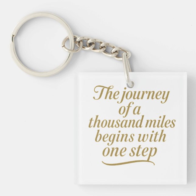 Golden Step Forward   Key Ring (Front)