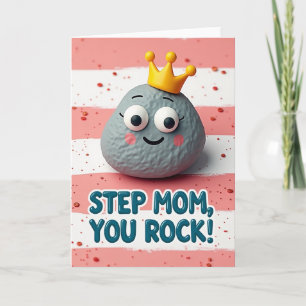 Golden Step Mum You Rock Card